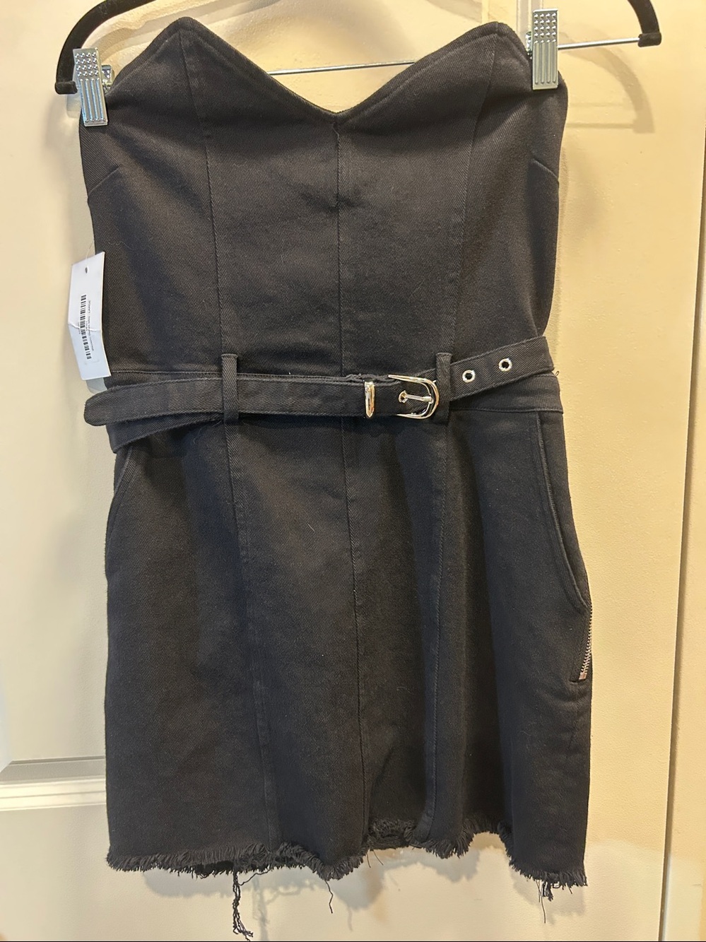 ANTHROPOLOGIE: SUNDAYS"WESTERN DENIM MINI" SWEET HEART NECK. BRAND NEW WITH TAG